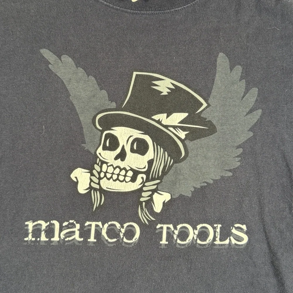 Vintage Matco Tools Skull Tshirt Grung Emo Goth Workwear Y2K Size Large